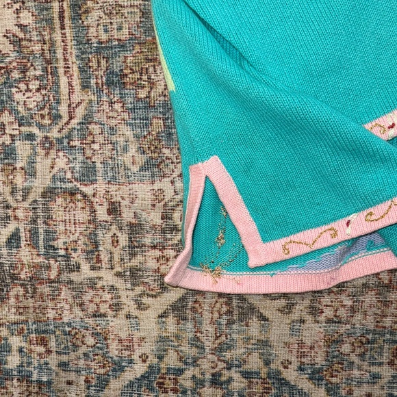 Colorful NWT Storybook Knits Shangria La  Floral Women's Cardigan size 1X - Picture 8 of 8